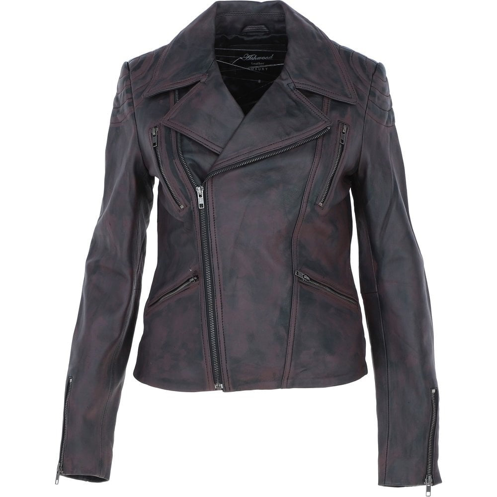Women's Black Leather Biker Jacket