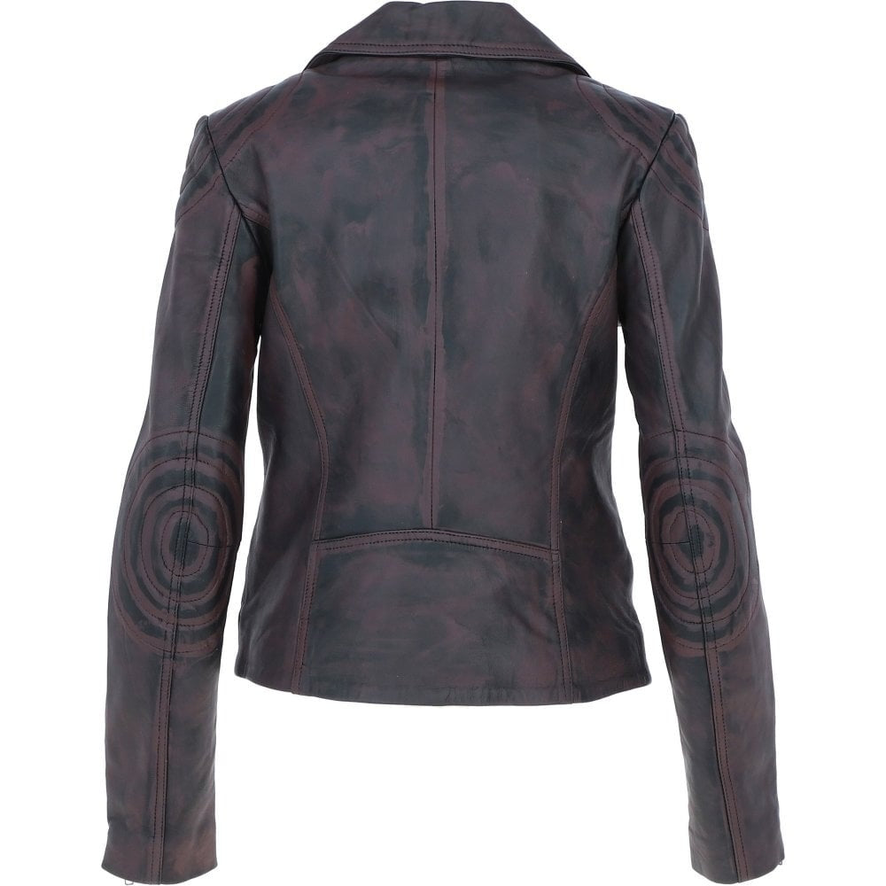 Women's Black Leather Biker Jacket